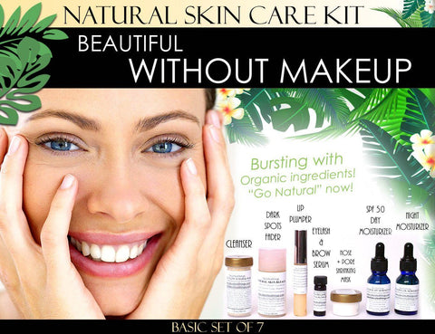 Beautiful Without Makeup Natural Skin Care Kit For Facial Features Enhancement Basic Set of 7 - DevotedThings
