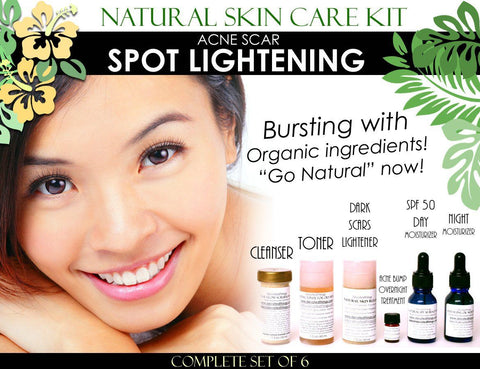 Natural Skin Care Kit For Acne Scar Spot Lightening and Acne Care Complete Set of 6 - DevotedThings
