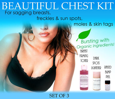 Beautiful Chest Kit for Women for Sagging Breasts Freckles Moles Skin Tags Beauty Set of 3 - DevotedThings