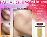 Facial Glow Daily Cleanser Acne Scars Skin Bleaching Soap, Scrub, Mask Natural Herbal Bleach - DevotedThings