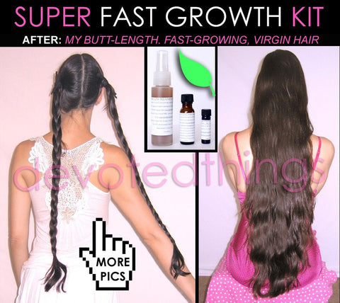 Super Fast Hair Growth System Natural Hair Growth Products Kit Set of 3 - DevotedThings