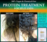 Vegan Hair Protein Treatment Natural Split Ends Repair for Women Thicker Hair for Men Chemical Free - DevotedThings