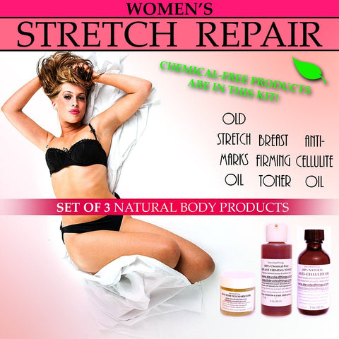 Womens Natural Stretch Repair Body Kit for Stretch Marks Sagging